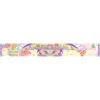 “星穹绿茵”紫色斜纹绸窄长条丝巾（ Star Sky Green Grass Purple Striped Silk Narrow Strip Scarf）