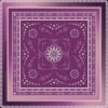 “星穹绿茵”紫色斜纹绸窄长条丝巾（ Star Sky Green Grass Purple Striped Silk Narrow Strip Scarf）